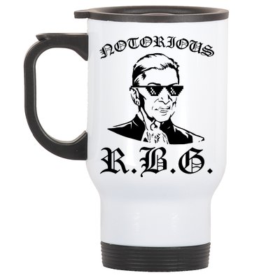 Notorious RBG Gangster Sunglasses Stainless Steel Travel Mug