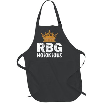 Notorious RBG Ginsburg Vintage Crown Full-Length Apron With Pockets