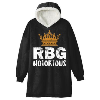 Notorious RBG Ginsburg Vintage Crown Hooded Wearable Blanket