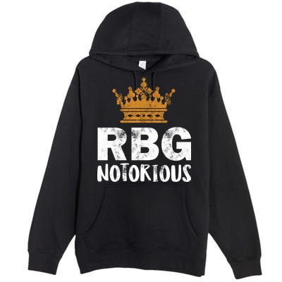 Notorious RBG Ginsburg Vintage Crown Premium Pullover Hoodie