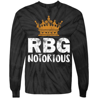 Notorious RBG Ginsburg Vintage Crown Tie-Dye Long Sleeve Shirt