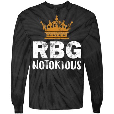 Notorious RBG Ginsburg Vintage Crown Tie-Dye Long Sleeve Shirt