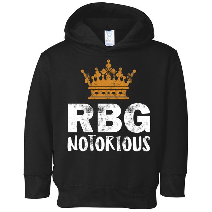 Notorious RBG Ginsburg Vintage Crown Toddler Hoodie