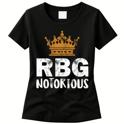 Notorious RBG Ginsburg Vintage Crown Womens T-Shirt