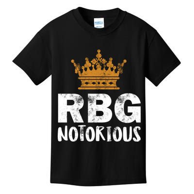Notorious RBG Ginsburg Vintage Crown Kids T-Shirt
