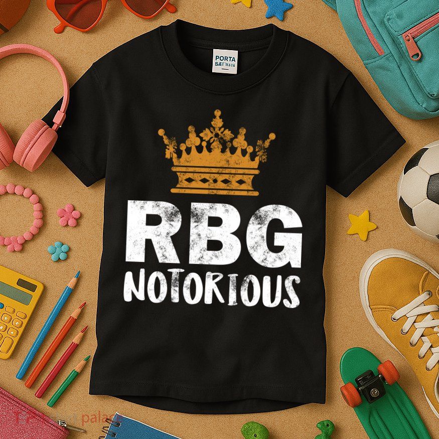 Notorious RBG Ginsburg Vintage Crown Kids T-Shirt