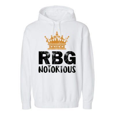 Notorious RBG Ginsburg Vintage Crown Garment-Dyed Fleece Hoodie