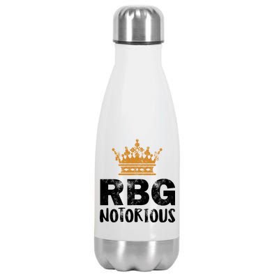 Notorious RBG Ginsburg Vintage Crown Stainless Steel Insulated Water Bottle