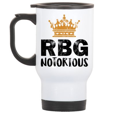 Notorious RBG Ginsburg Vintage Crown Stainless Steel Travel Mug