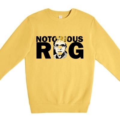 Notorious RBG Imprint Logo Premium Crewneck Sweatshirt