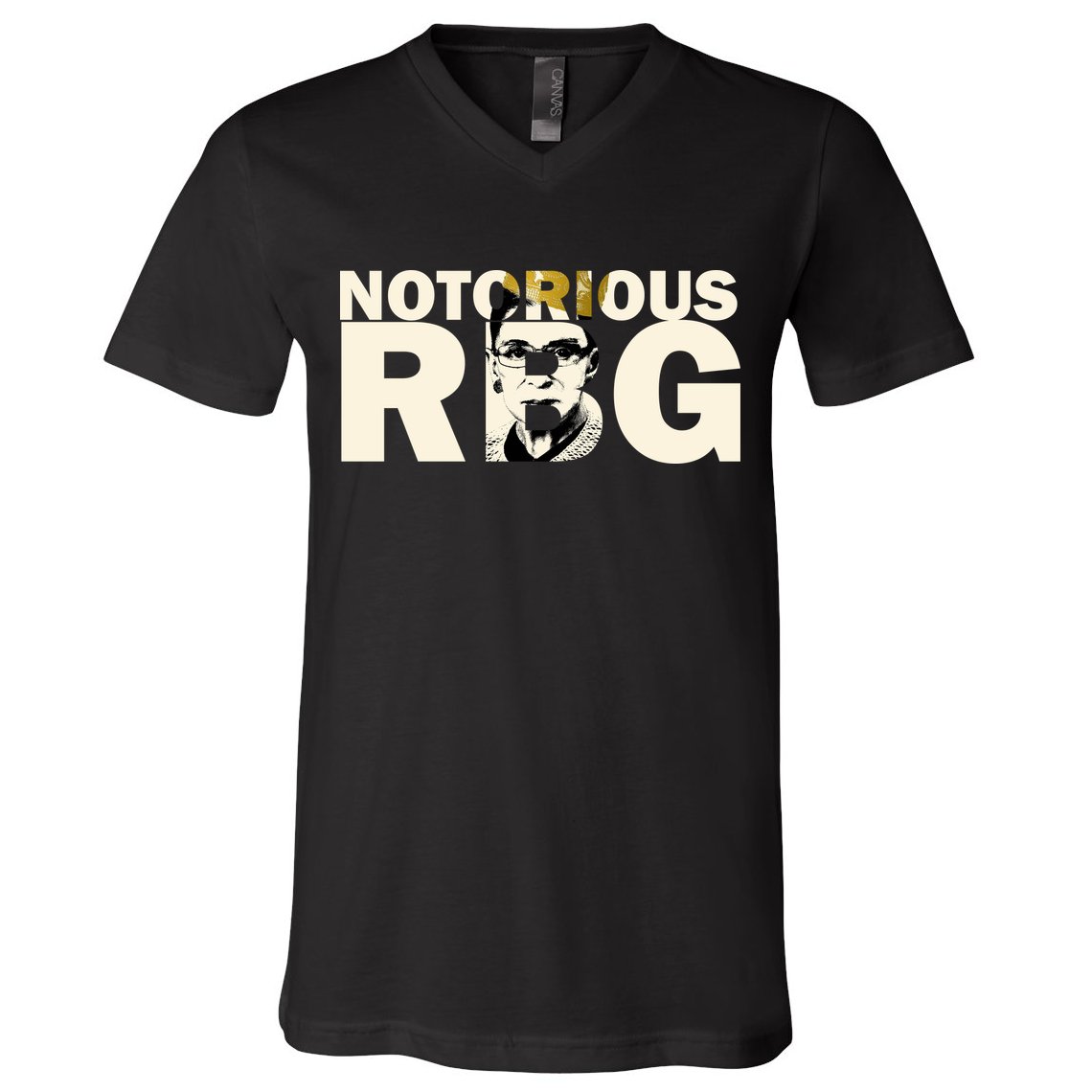 Notorious RBG Imprint Logo V-Neck T-Shirt