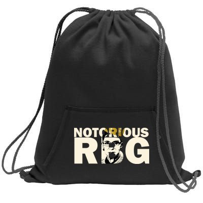 Notorious RBG Imprint Logo Sweatshirt Cinch Pack Bag