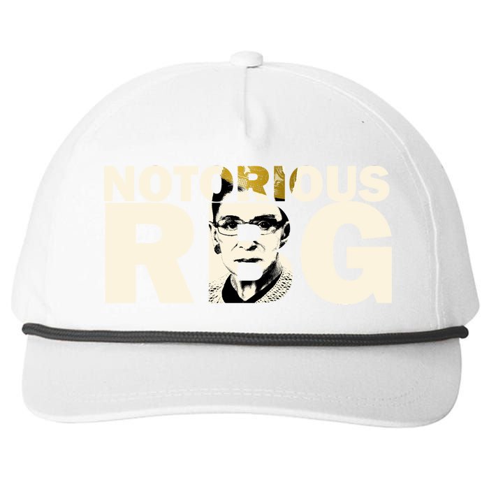 Notorious RBG Imprint Logo Snapback Five-Panel Rope Hat