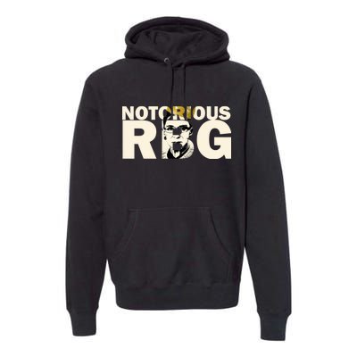 Notorious RBG Imprint Logo Premium Hoodie