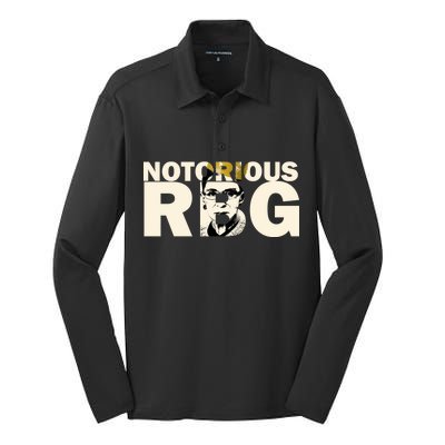 Notorious RBG Imprint Logo Silk Touch Performance Long Sleeve Polo