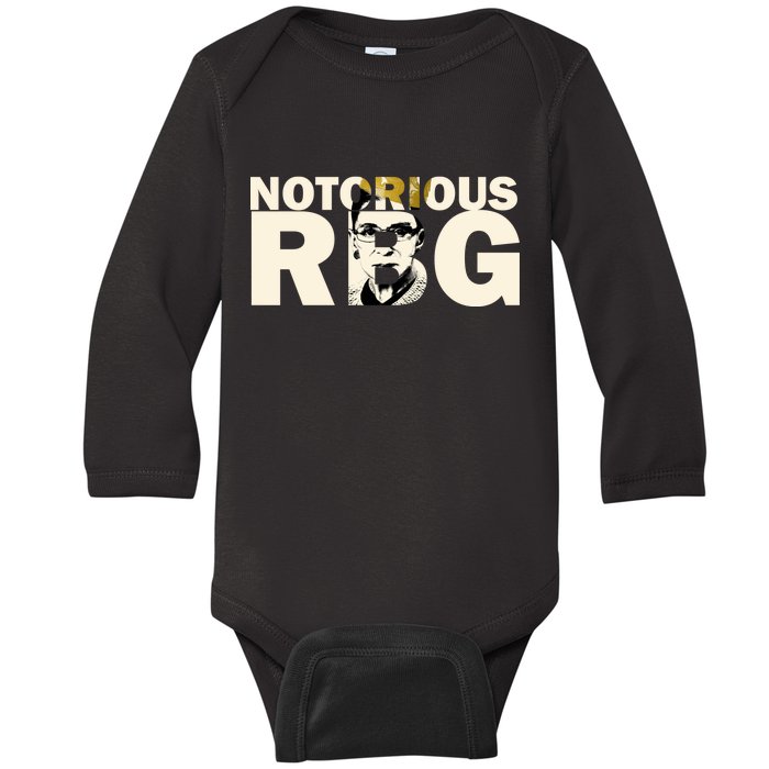 Notorious RBG Imprint Logo Baby Long Sleeve Bodysuit