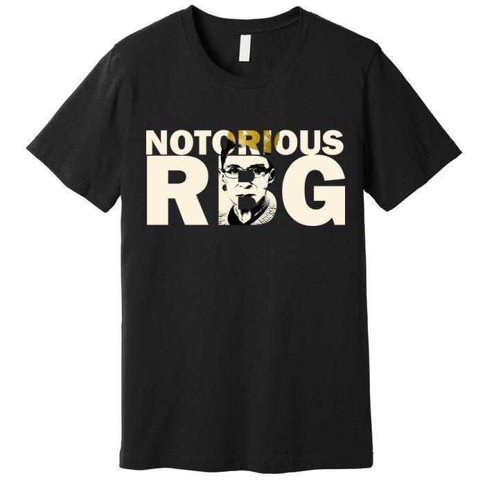 Notorious RBG Imprint Logo Premium T-Shirt