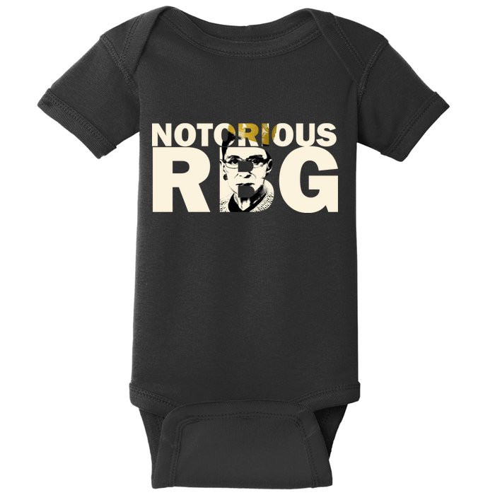 Notorious RBG Imprint Logo Baby Bodysuit