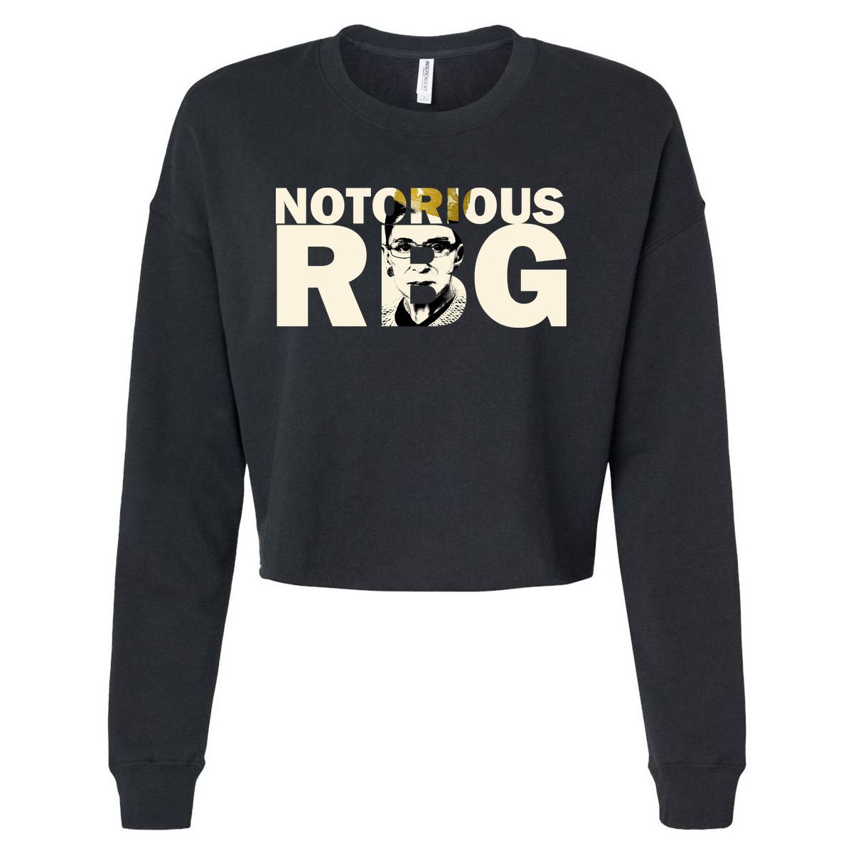 Notorious RBG Imprint Logo Cropped Pullover Crew