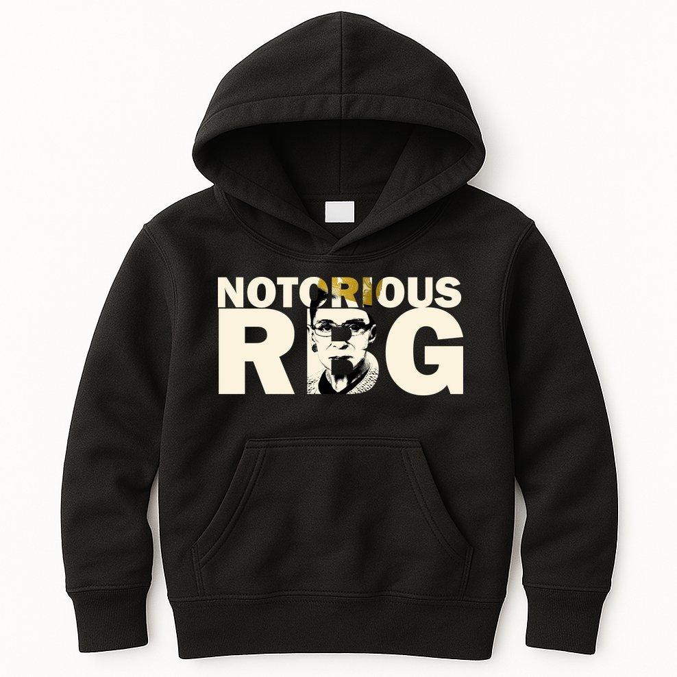 Notorious RBG Imprint Logo Kids Hoodie