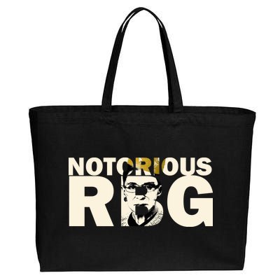 Notorious RBG Imprint Logo Cotton Canvas Jumbo Tote