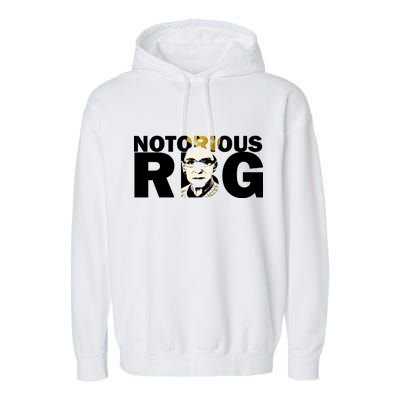 Notorious RBG Imprint Logo Garment-Dyed Fleece Hoodie