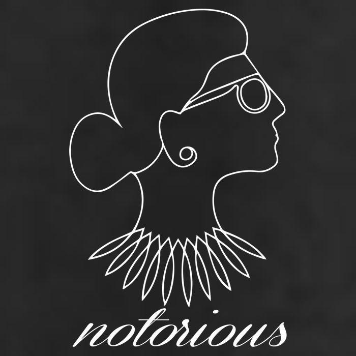 Notorious RBG Line Portrait Ruth Bader Ginsburg 7 Panel Mesh Trucker Snapback Hat