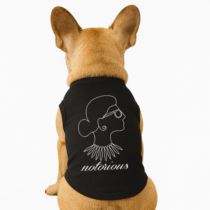 Notorious RBG Line Portrait Ruth Bader Ginsburg Doggie Tank