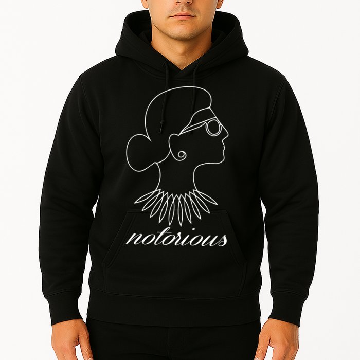 Notorious RBG Line Portrait Ruth Bader Ginsburg Hoodie