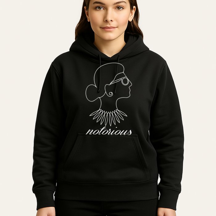 Notorious RBG Line Portrait Ruth Bader Ginsburg Hoodie