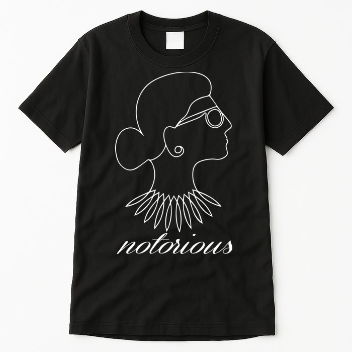 Notorious RBG Line Portrait Ruth Bader Ginsburg Tall T-Shirt