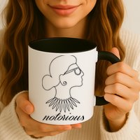 Notorious RBG Line Portrait Ruth Bader Ginsburg Mug