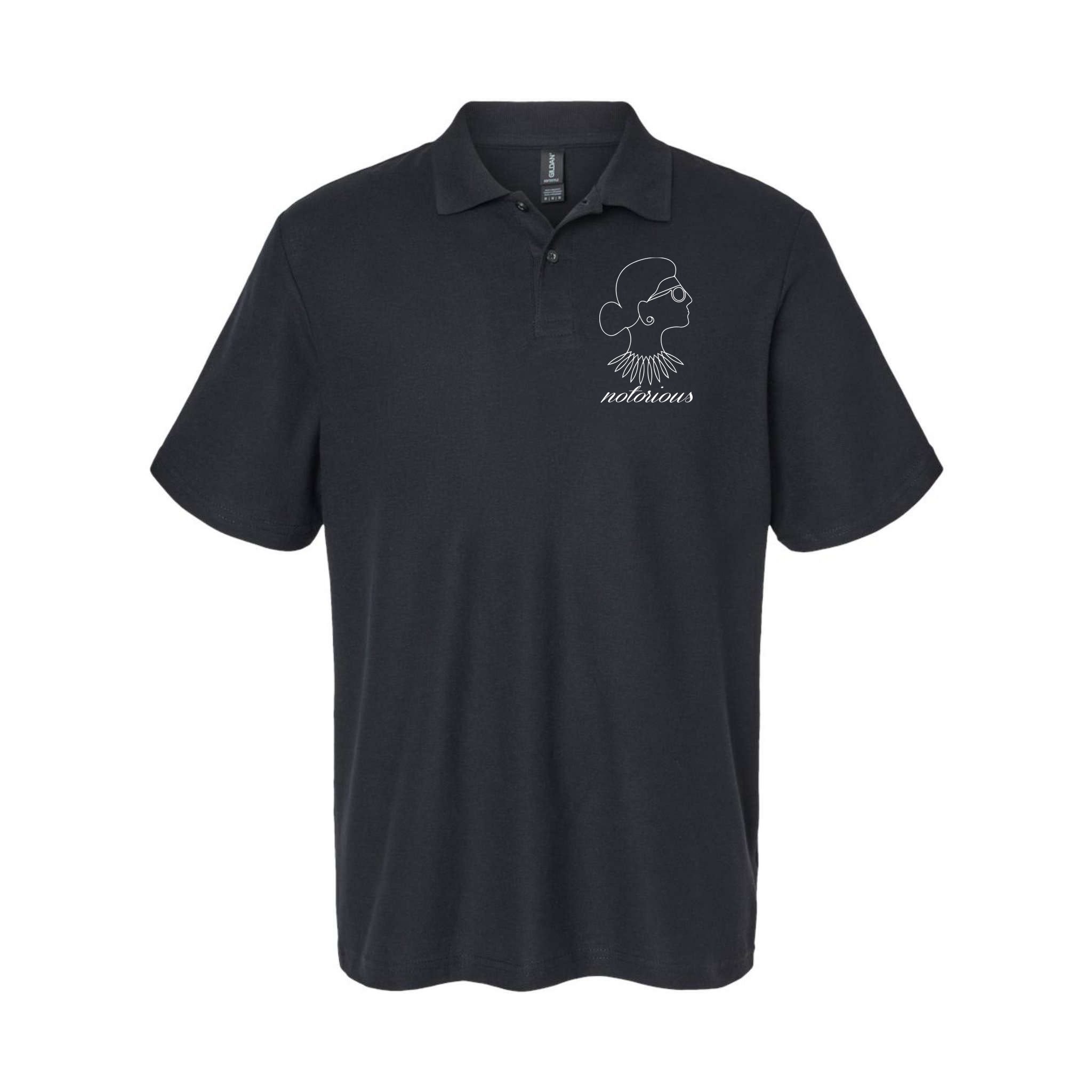 Notorious RBG Line Portrait Ruth Bader Ginsburg Polo
