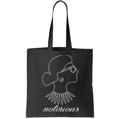 Notorious RBG Line Portrait Ruth Bader Ginsburg Bag