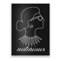 Notorious RBG Line Portrait Ruth Bader Ginsburg Poster