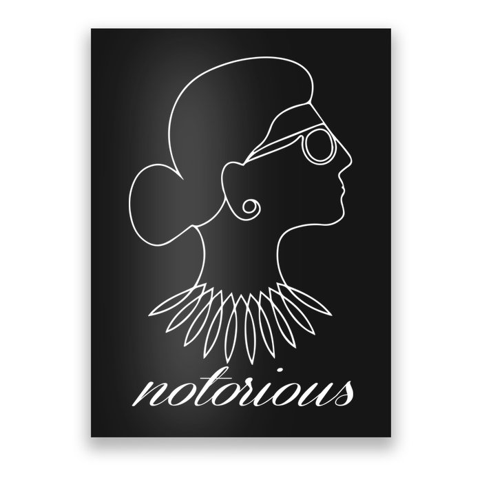 Notorious RBG Line Portrait Ruth Bader Ginsburg Poster