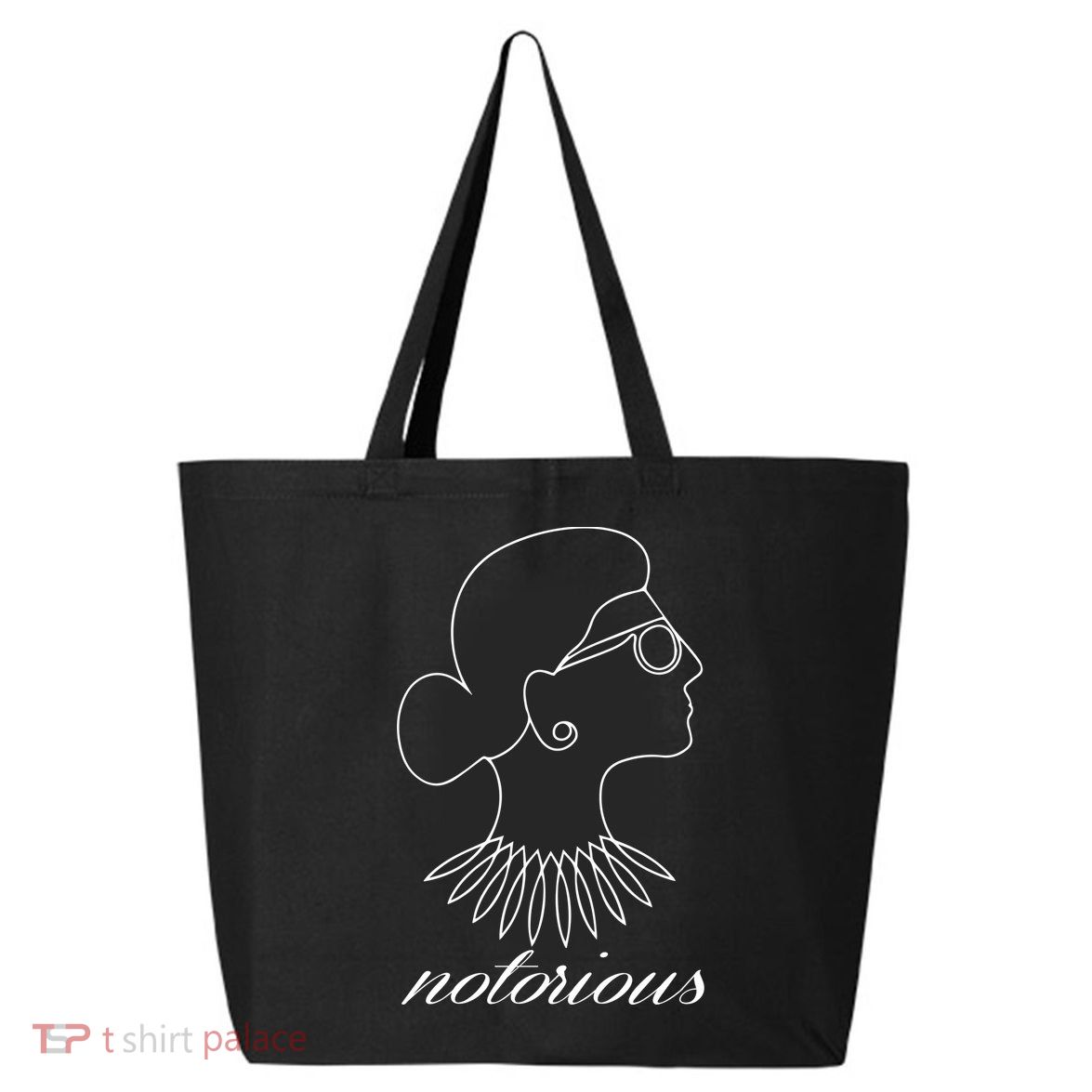 Notorious RBG Line Portrait Ruth Bader Ginsburg 25L Jumbo Tote
