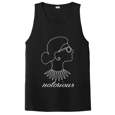 Notorious RBG Line Portrait Ruth Bader Ginsburg PosiCharge Competitor Tank