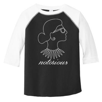 Notorious RBG Line Portrait Ruth Bader Ginsburg Toddler Fine Jersey T-Shirt