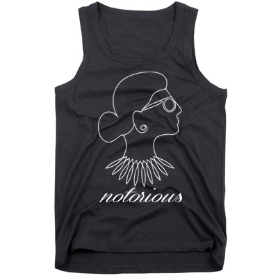 Notorious RBG Line Portrait Ruth Bader Ginsburg Tank Top