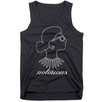 Notorious RBG Line Portrait Ruth Bader Ginsburg Tank Top