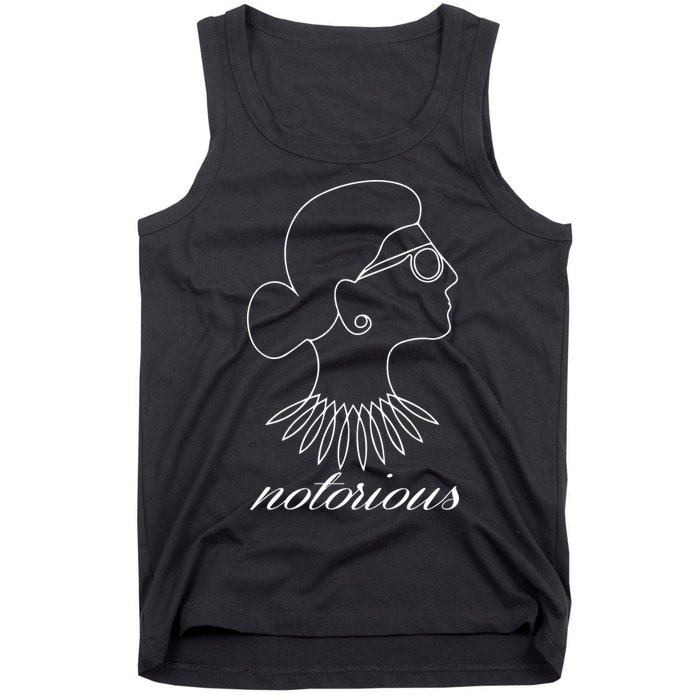 Notorious RBG Line Portrait Ruth Bader Ginsburg Tank Top