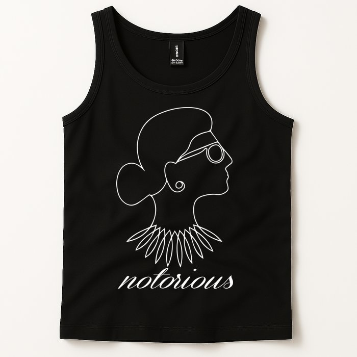 Notorious RBG Line Portrait Ruth Bader Ginsburg Tank Top