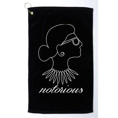 Notorious RBG Line Portrait Ruth Bader Ginsburg Golf Towel