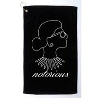 Notorious RBG Line Portrait Ruth Bader Ginsburg Golf Towel