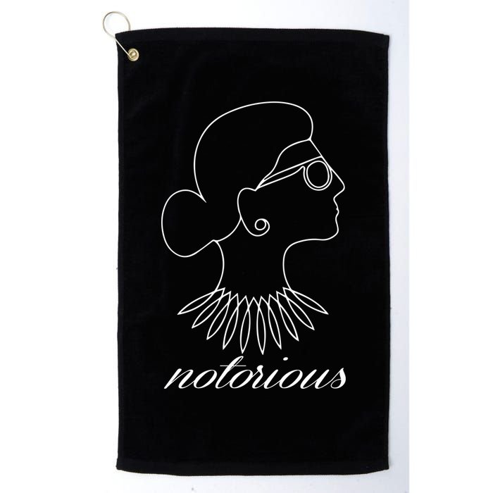 Notorious RBG Line Portrait Ruth Bader Ginsburg Golf Towel