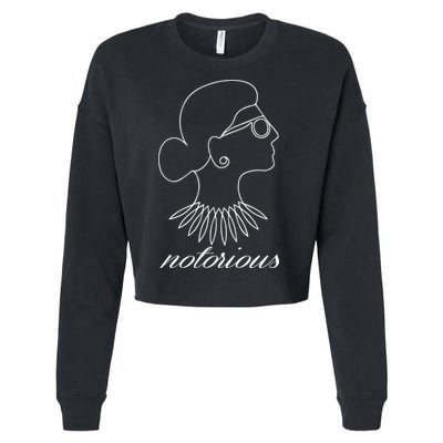 Notorious RBG Line Portrait Ruth Bader Ginsburg Cropped Pullover Crew
