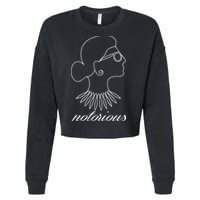 Notorious RBG Line Portrait Ruth Bader Ginsburg Cropped Pullover Crew