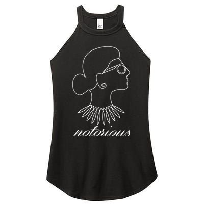 Notorious RBG Line Portrait Ruth Bader Ginsburg Women's Perfect Tri Rocker Tank
