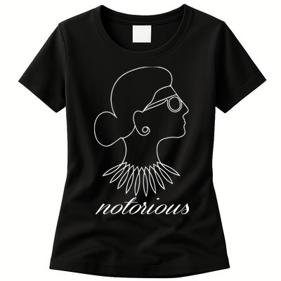 Notorious RBG Line Portrait Ruth Bader Ginsburg Womens T-Shirt